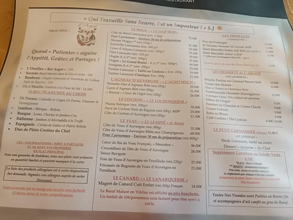L'Argot - Menu Image 4
